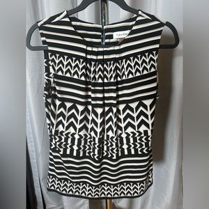 Calvin Klein pattern and blouse